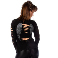 Load Image into Gallery Viewer, Dark Angel Long Sleeve T-shirt - Sexi Biker