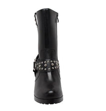 Load Image into Gallery Viewer, Motorcycle Heeled Boot with Studs - Sexi Biker