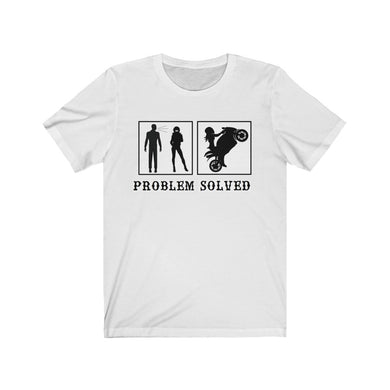 PROBLEM, SOLVED. SHUT THE FUCK UP T-shirt - Sexi Biker