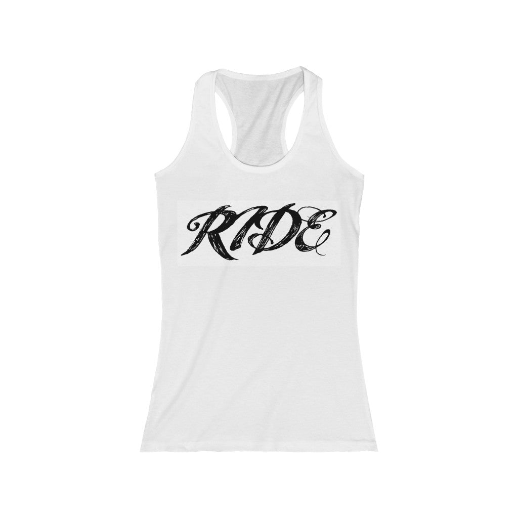 RIDE White Tank Top - Sexi Biker