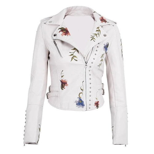 Sleek Angelic Leather Moto Jacket - Sexi Biker