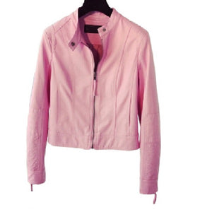 Sweet Pink Leather Jacket - Sexi Biker