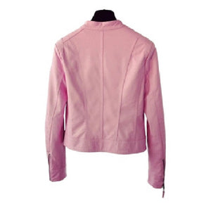 Sweet Pink Leather Jacket - Sexi Biker