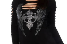 Load Image into Gallery Viewer, Dark Angel Long Sleeve T-shirt - Sexi Biker