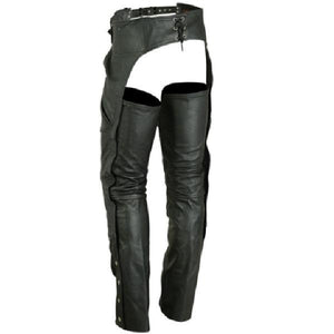 Modern Deep Pockets Leather Chaps - Sexi Biker