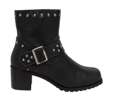 High Heeled Buckle Biker Boot - Sexi Biker