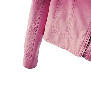 Sweet Pink Leather Jacket - Sexi Biker