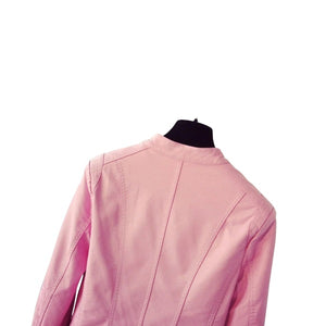 Sweet Pink Leather Jacket - Sexi Biker