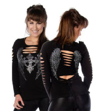Load Image into Gallery Viewer, Dark Angel Long Sleeve T-shirt - Sexi Biker