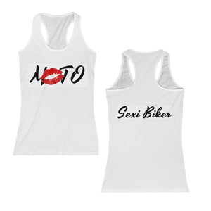 MOTO White Tank Top - Sexi Biker