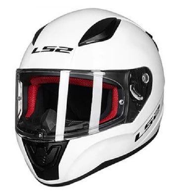 LS2 FF353 Rapid Gloss White Helmet - Sexi Biker