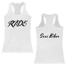 Load Image into Gallery Viewer, RIDE White Tank Top - Sexi Biker