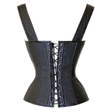 Load Image into Gallery Viewer, Lace Up Leather Corset Vest - Sexi Biker
