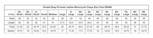 Double Deep Pockets Leather Motorcycle Chaps - Sexi Biker