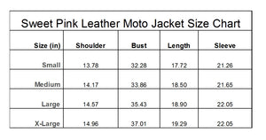 Sweet Pink Leather Jacket - Sexi Biker